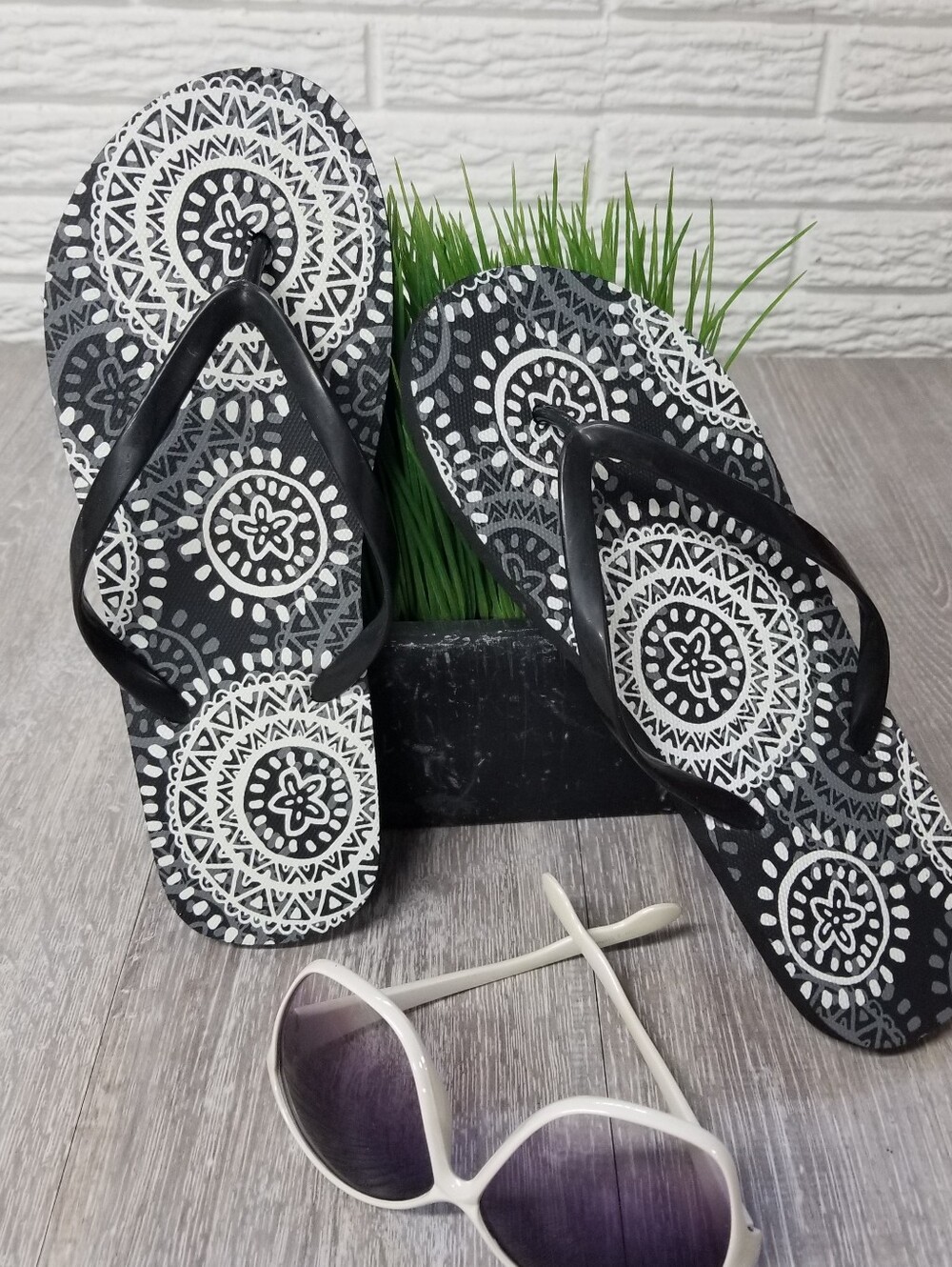 Mandala design Flip Flops